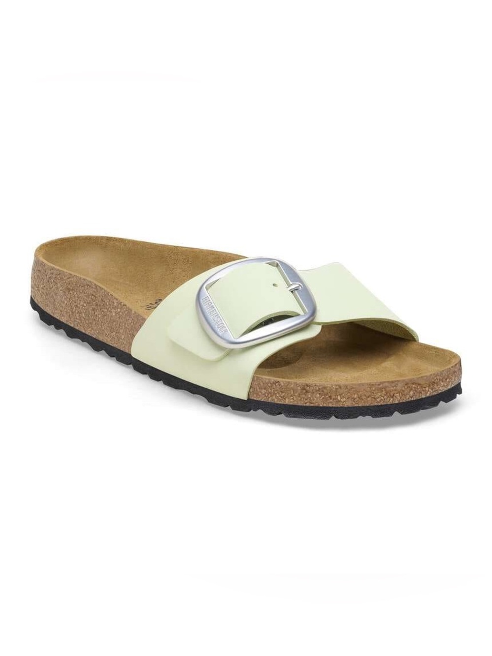 NWT Birkenstock Madrid Big Buckle Slide Faded Lime Green